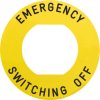 Label, Ø 60 mm, round, for emergency stop pushbutton, ZBY9360M