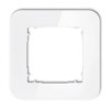 ICON Ramka uniwersalna pojedyncza zaokrąglona - efekt szkła (ramka: biała spód: biały) 0-0-IRSZ-1