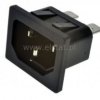 Gniazdo męskie zasil.3PIN panel; wcisk lut. 6,3