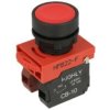 Przełącznik; przyciskowy; HPB22-F11R; ON-(OFF)+OFF-(ON); czerwony; bez podświetlenia; śrubowe; 2 pozycje; 5A; 230V AC; 22mm; 42,