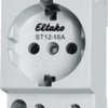 Control cabinet outlet, white, 16 A/250 V, Germany, IP20, ST12-16A