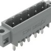 Pin header, 5 pole, pitch 5 mm, straight, gray, 231-165/040-000
