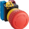 Emergency stop, turn/pull release, mounting Ø  22 mm, unlit, 1 Form B (N/C), YW1B-V4P01R