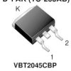VBT2045CBP-M3 Trench MOS Barrier Schottky Rectifier for PV Solar Cell Bypass Protection Ultra Low VF = 0.33 V at IF = 5.0 A