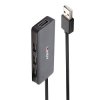 LINDY 42986 USB-Hub 4 porty USB-A USB 2.0 480 MBit/s czarny 42986