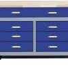 Küpper 12127 Stół warsztatowy (S x W x G) 1200 x 840 x 600 mm niebieski, srebrny