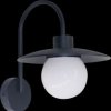 LX700202 Wall light fixture, indoor/outdoor, black, E27 socket, IP54, ALU