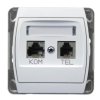 GAZELA Gniazdo telefoniczno/komputerowe kat.6 ekranowane KRONE biały GPKT-J/K6E/m/00 OSPEL
