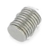 Magnes neodymowy okrągły Calamit z warstwą klejącą N N35/Ni 10x1mm - 10szt.