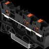 2204-1305 3-wire feed-through terminal, with pusher 4 mm², black