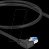 80420 RJ45 Network Cable Cat.6A S/FTP right / left angled 0.5 m black