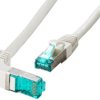 Patch cable, RJ45 plug, angled to RJ45 plug, straight, Cat 6A, S/FTP, LSZH, 1 m, gray, MK6001W.1G