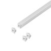 Zestaw: profil aluminiowy do taśm LED, 2000 x 7,8 x 9 mm, natynkowy, biały, klosz mrożony, 4 zaślepki,AD-LP-6618W/PF/2M