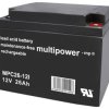 Akumulator ołowiowy multipower MPC26-12I 136090, AGM, 12 V, 26 Ah