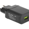 Ładowarka sieciowa gniazdo USB QC3.0 18W black