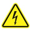 HellermannTyton 597-61200 caution sign danger: high voltage 100pcs