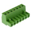 7-Way 5.00mm Right Angle Pluggable Terminal Block Green 15A 300V