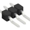 Pin header, 3 pole, pitch 2.54 mm, straight, black, 10050061