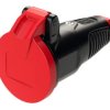 Gniazdo przenośne gumowe z klapką 16A 2P+Z 230V SCHUKO IP54 TAURUS2 2522-sr