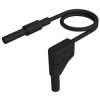 SKS Hirschmann 934048100 MAL S WG-B Safety Test Lead 100cm Black 1pc