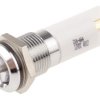 Lampka kontrolna do montażu panelowego 12V, biała 14mm LED Chrom RS PRO