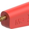 Wtyk testowy Wtyk Śruba Czerwony 32A Staubli