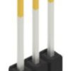 Pin header, 3 pole, pitch 2.54 mm, straight, black, 10048512