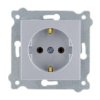 Gniazdo Z Uziemieniem Schuko 2P+E Srebrny 237/10E Exen