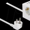 11497 Socket cube, 3-fold, 1.5 m, 1x USB-C, 2x USB-A, white