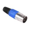 Wtyk mikrofonowy XLR 3pin męski na kabel niebieski