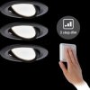 94472 Recessed light Nova Coin, 3x 6,5 W, 460 lm, 2700 K, matt black