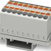 Distribution block, push-in connection, 0.14-2.5 mm², 22.5 A, 8 kV, gray, 1221473