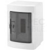 Rozdzielnica natynkowa 1x2 moduły IP40 TH35 (N+PE) 100x95x142mm drzwi transparentne dymne ADELID