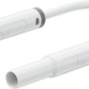 Safety measuring lead with (4 mm lamella plug, straight) to (4 mm socket, straight), 0.5 m, white, PVC, 1.0 mm², CAT IV, 66.1044