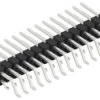 Pin header, 30 pole, pitch 2.54 mm, straight, black, 10052758