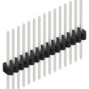 Pin header, 15 pole, pitch 1.27 mm, straight, black, 10060707