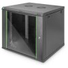 Wall enclosure, 19", 9 U, (H x W x D) 478 x 600 x 600 mm, IP20, sheet steel, black, DN-19 09U-6/6-EC-SW