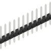 Pin header, 12 pole, pitch 2 mm, straight, black, 10137921