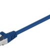 CAT 5e Kabel łączący, F/UTP, Niebieski - Długość kabla 0.25 m