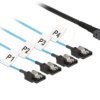 85829 OCuLink cable, SFF-8611 > 4 x SATA 7-pin 1 m