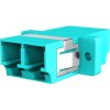 FO adapter, LC duplex, OM3, multimode, ceramic, turquoise, 53357.31