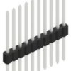 Pin header, 10 pole, pitch 1.27 mm, straight, black, 10060306