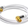 Sat-90-F/F-1000-Wh Kabel 10M F Wtyk Kątowy, Z Obu Stron Pvc Ekranowane Złącza