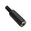3.5 mm jack socket, 2 pole (mono), solder connection, plastic, 072207