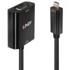 LINDY monitory adapter [1x złącze męskie Micro HDMI (typ D) - 1x złącze żeńskie VGA] 38293 0.1 m