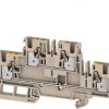 Multi level terminal block, push-in connection, 0.14-6.0 mm², 4 pole, 32 A, 8 kV, dark beige, 2539980000