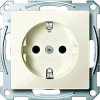 Gniazdo wtykowe SCHUKO, z przesłoną, zaciski bezśrubowe, biały, połysk, system M MTN2300-0344
