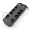 Listwa zasilająca z zabezpieczeniami Tracer PowerGuard czarna - 8 gniazd - 3m