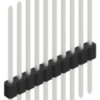 Pin header, 10 pole, pitch 1.27 mm, straight, black, 10060349
