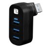 Hub USB 3.0 z obrotowym wtykiem USB, 3 porty IUSB3-HUB3-ROTB